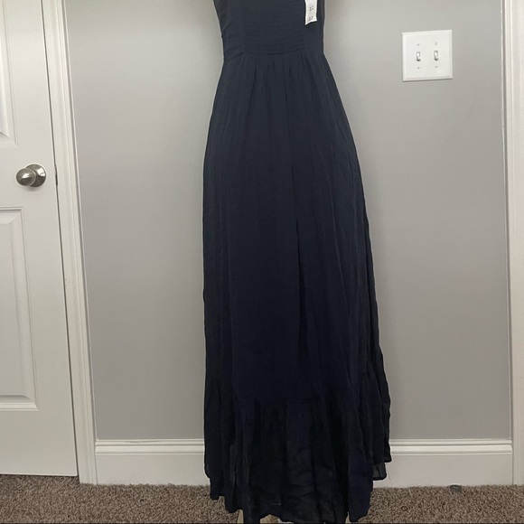 NWT - Abercrombie & Fitch - Navy Crochet Maxi Dress - size small - Picture 3 of 3